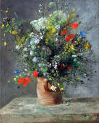 Flowers in a Vase 1866 By Pierre Auguste Renoir