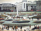 Piccadilly Gardens By L-S-Lowry