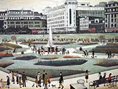 Piccadilly Gardens By L-S-Lowry