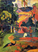 Landscape with Peacocks Matamoe 1892 By Paul Gauguin