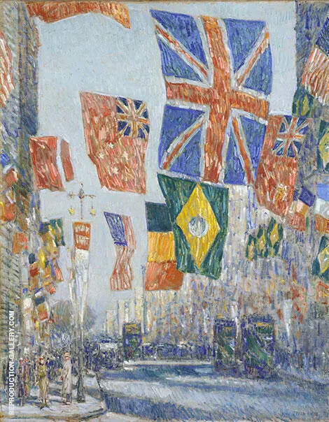 Avenue of the Allies, Great Britain 1918 By Childe Hassam