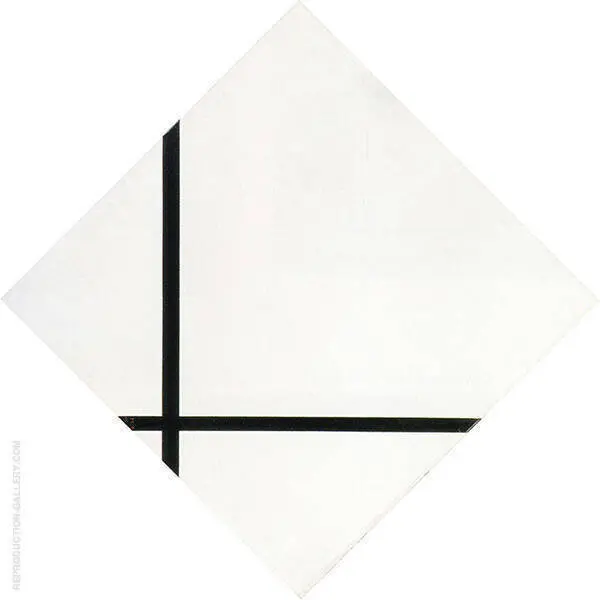 Lozenge Composition with Two Lines 1931 By Piet Mondrian