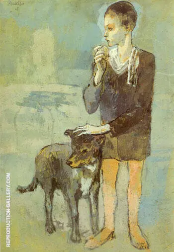 Boy with Dog 1905 By Pablo Picasso