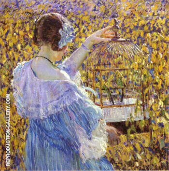 The Bird Cage 1910 By Frederick Carl Frieseke