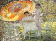 The Garden Parasol 1910 By Frederick Carl Frieseke