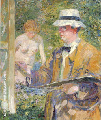 Portrait of Frieseke 1910 By Frederick Carl Frieseke