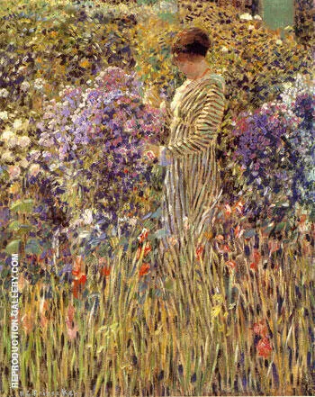 Lady in a Garden 1912 By Frederick Carl Frieseke