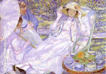 The House of Tea 1914 By Frederick Carl Frieseke