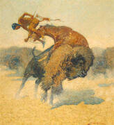 Episode of a Buffalo Hunt By Frederic Remington