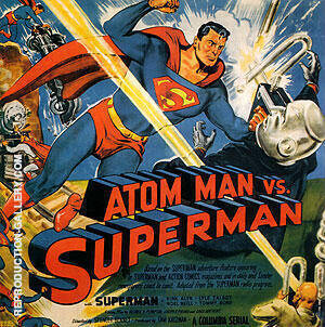 ATOM MAN VS SUPERMAN 1950 | Oil Painting Reproduction