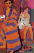 Self-Portrait with Model c1910 By Ernst Kirchner