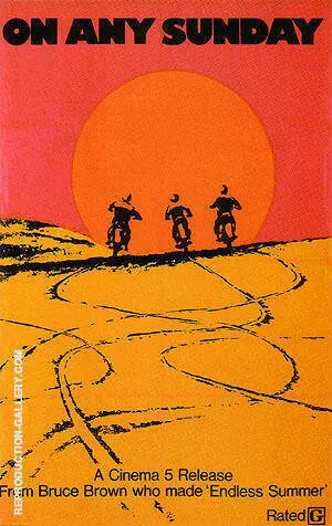 ON ANY SUNDAY, 1971 By Sporting-Movie-Posters