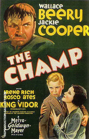 THE CHAMP, 1931 By Sporting-Movie-Posters