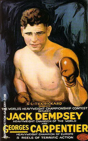 JACK DEMPSEY AND GEORGES CARPENTER, 1921 By Sporting-Movie-Posters