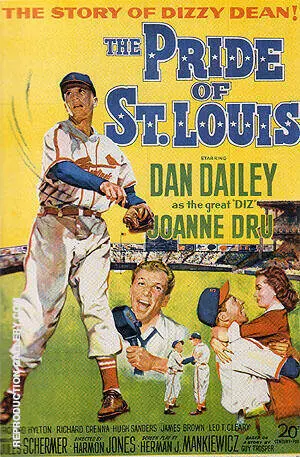 THE PRIDE OF ST.LOUIS, 1952 By Sporting-Movie-Posters