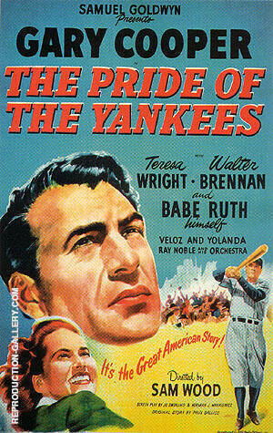 THE PRIDE OF THE YANKEES, 1949 | Oil Painting Reproduction