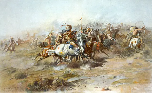 The Custer Fight, Last Stand By Charles M Russell