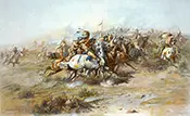 The Custer Fight, Last Stand By Charles M Russell