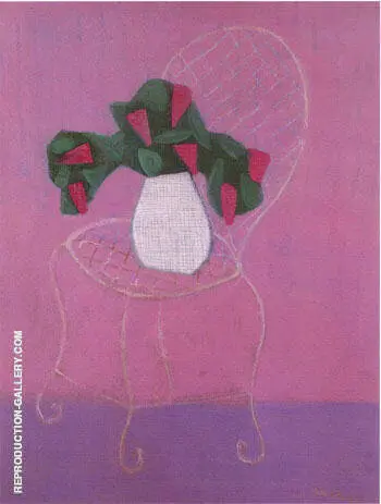 Chair with Lilacs By Milton Avery
