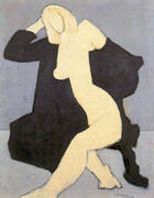 Nude in Black Robe By Milton Avery
