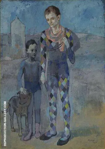 Two Acrobats with a Dog 1905 By Pablo Picasso