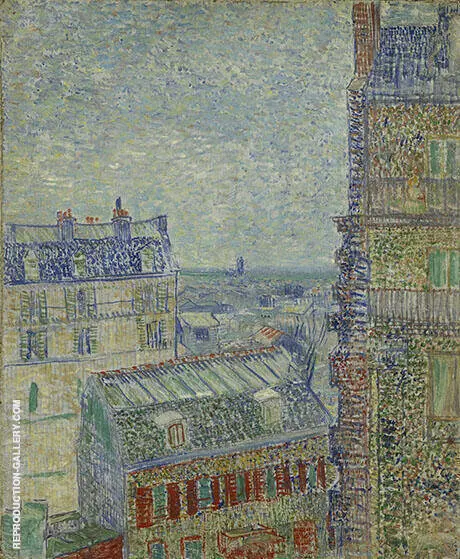 View of Paris from Theo's Room in the Rue Lepic 1887 By Vincent van Gogh