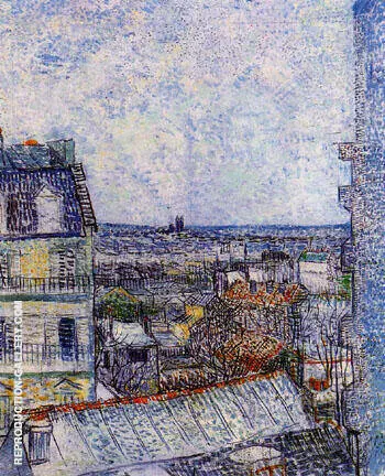 View of Paris from Vincent's Room in the Rue Lepic 1887 (2) By Vincent van Gogh