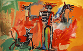 Boy and Dog in a Johnnypump By Jean Michel Basquiat