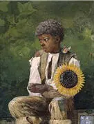 Taking Sunflower to Teacher 1875 By Winslow Homer