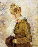 Winter Woman with a Muff 1880 By Berthe Morisot