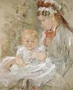 Julie with Her Nurse 1880 By Berthe Morisot
