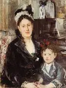 Portrait of Mme Boursier and her Daughter 1874 By Berthe Morisot