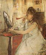 Young Woman Powdering her Face 1877 By Berthe Morisot