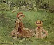 In the Garden Maurecourt 1884 By Berthe Morisot