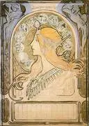 Study for Zodiac 1896 By Alphonse Mucha