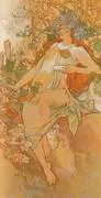 Autumn 1896 By Alphonse Mucha