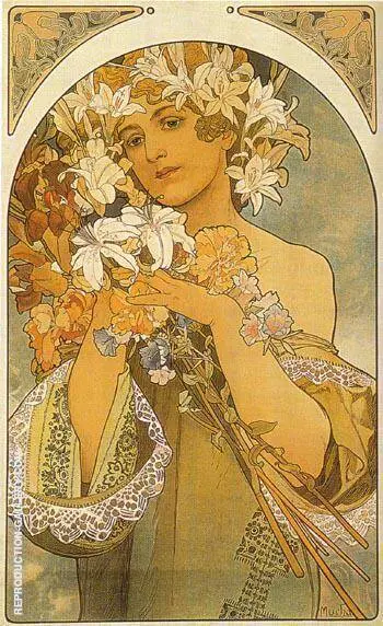 Flower 1897 By Alphonse Mucha