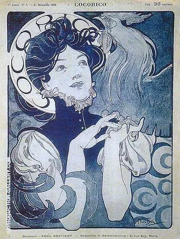 Cocorico 1898 By Alphonse Mucha