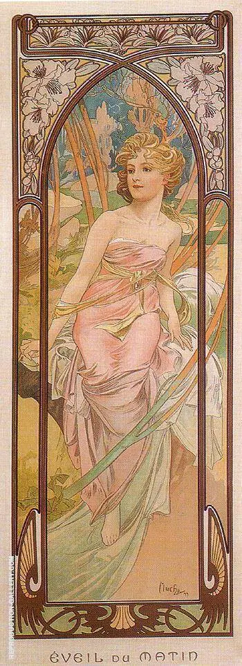 Awake in the Morning 1899 By Alphonse Mucha