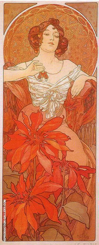 Ruby By Alphonse Mucha