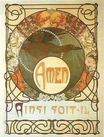 Amen By Alphonse Mucha