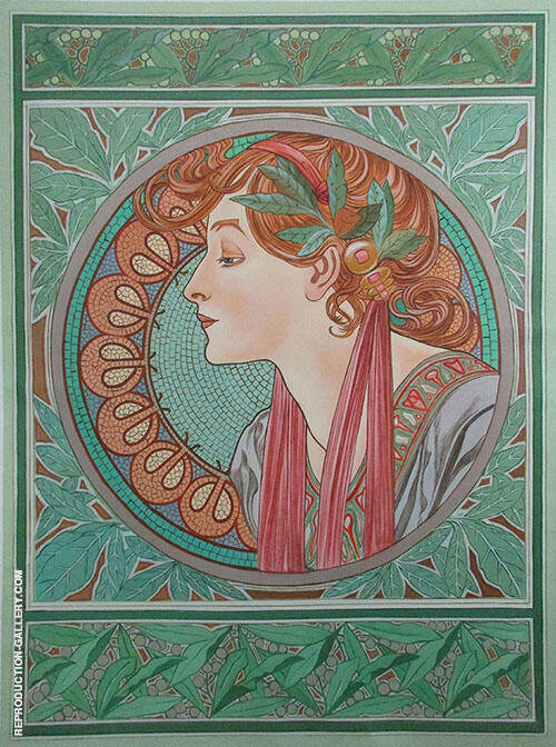 Laurel 1901 by Alphonse Mucha | Oil Painting Reproduction