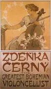 Zdenka Cerny The Greatest Bohemian Violoncellist 1913 By Alphonse Mucha