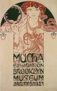 Drawing for a Poster Announcing the Mucha Exhibition at the brooklyn Museum 1921 By Alphonse Mucha