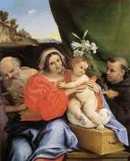 Virgin and Child with Saints Jerome and Anthony 1424 By Lorenzo Lotto