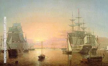 Boston Harbour c1850 By Fitz Hugh Lane