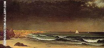 Approaching Storm Beach Near Newport c1861 By Martin Johnson Heade