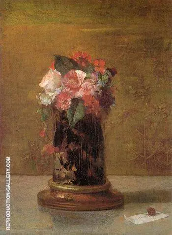 Vase of Flowers 1864 By John La Farge