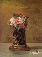 Vase of Flowers 1864 By John La Farge