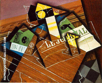 Fantomas Pipe and Newspaper by Juan Gris | Oil Painting Reproduction